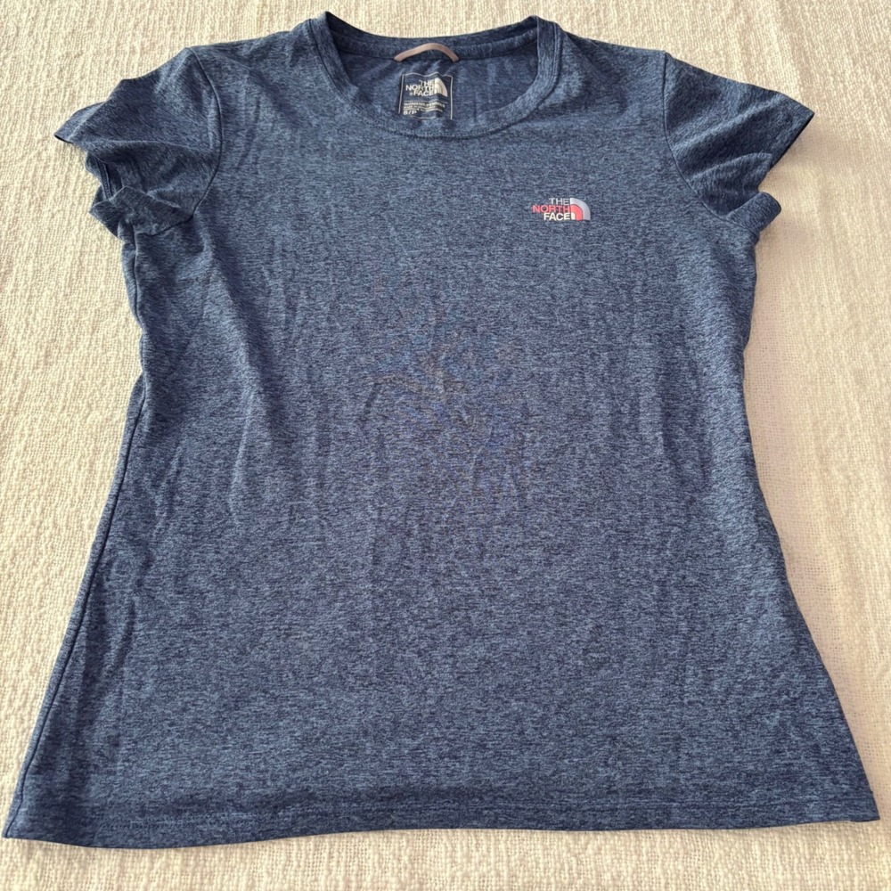 The North Face Womens Blue Space Dye Active Short Sleeve T-Shirt S/P